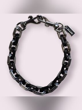 NOT FOR SALE Letter C Black and Silver Bag Chain -